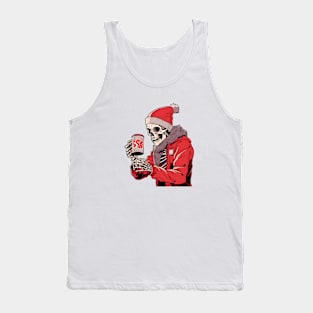 Christmas Celebration with a Skull Twist Tank Top